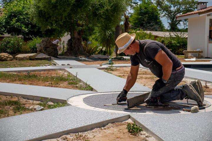 Réalisation des travaux de maçonnerie générale et paysagère.